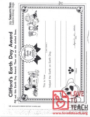 printable earth day awards