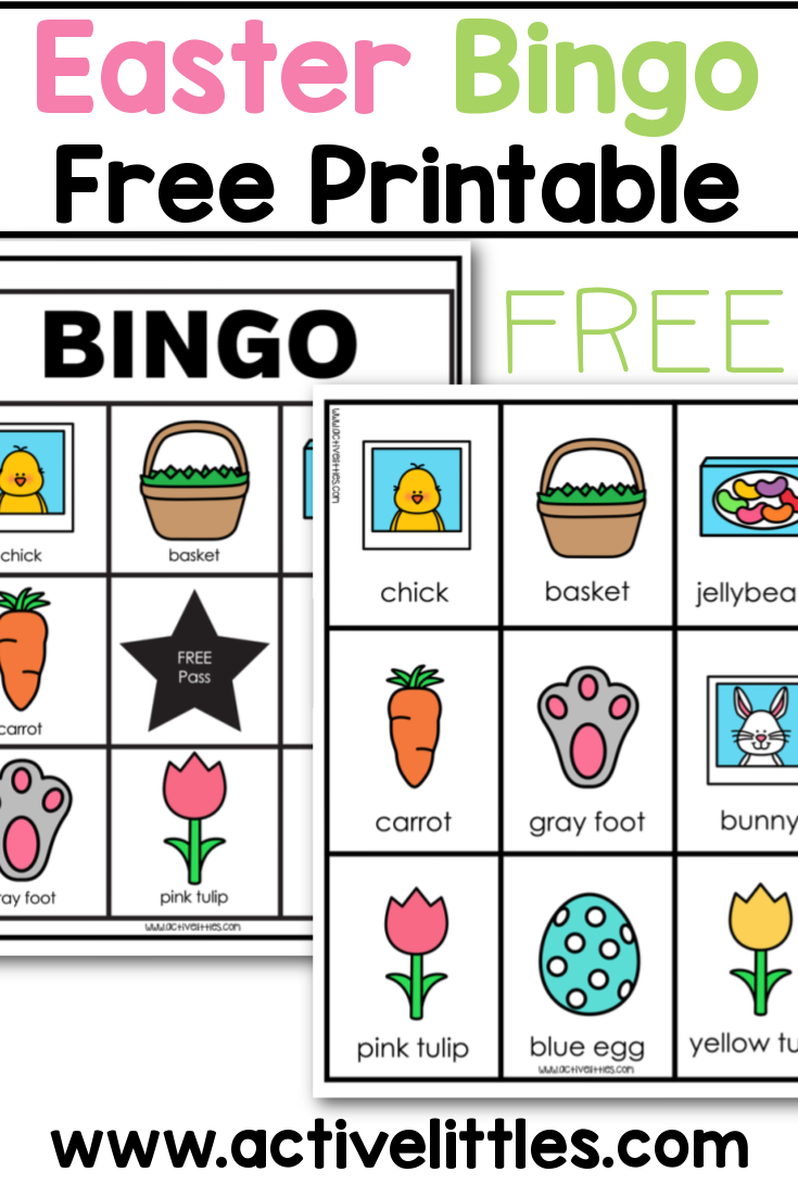 Free Printable Easter Bingo Game for Kids - Active Littles