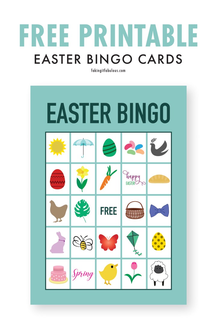 Free Printable Easter Bingo Cards - FAKING IT FABULOUS