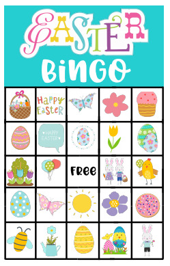 printable easter bingo cards family