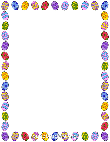 Easter Egg Border: Clip Art, Page Border, and Vector Graphics