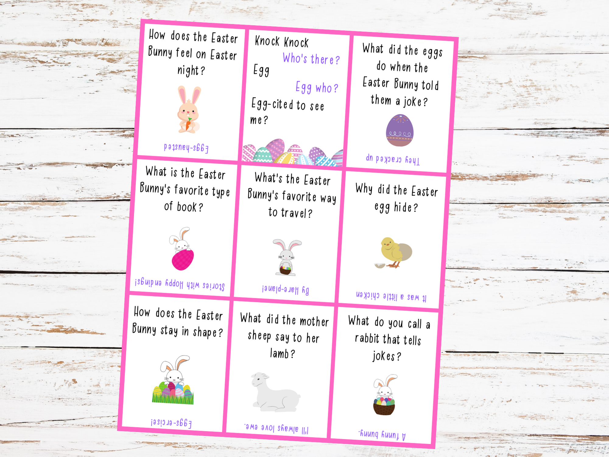 Printable Easter Lunchbox Jokes
