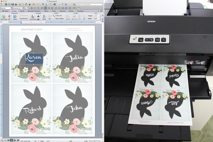FREE Printable Easter Place Card - Boho Weddings