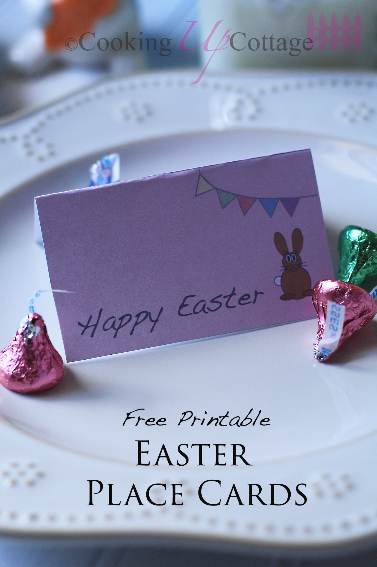 Free Printable Easter Place Cards - Cooking Up Cottage