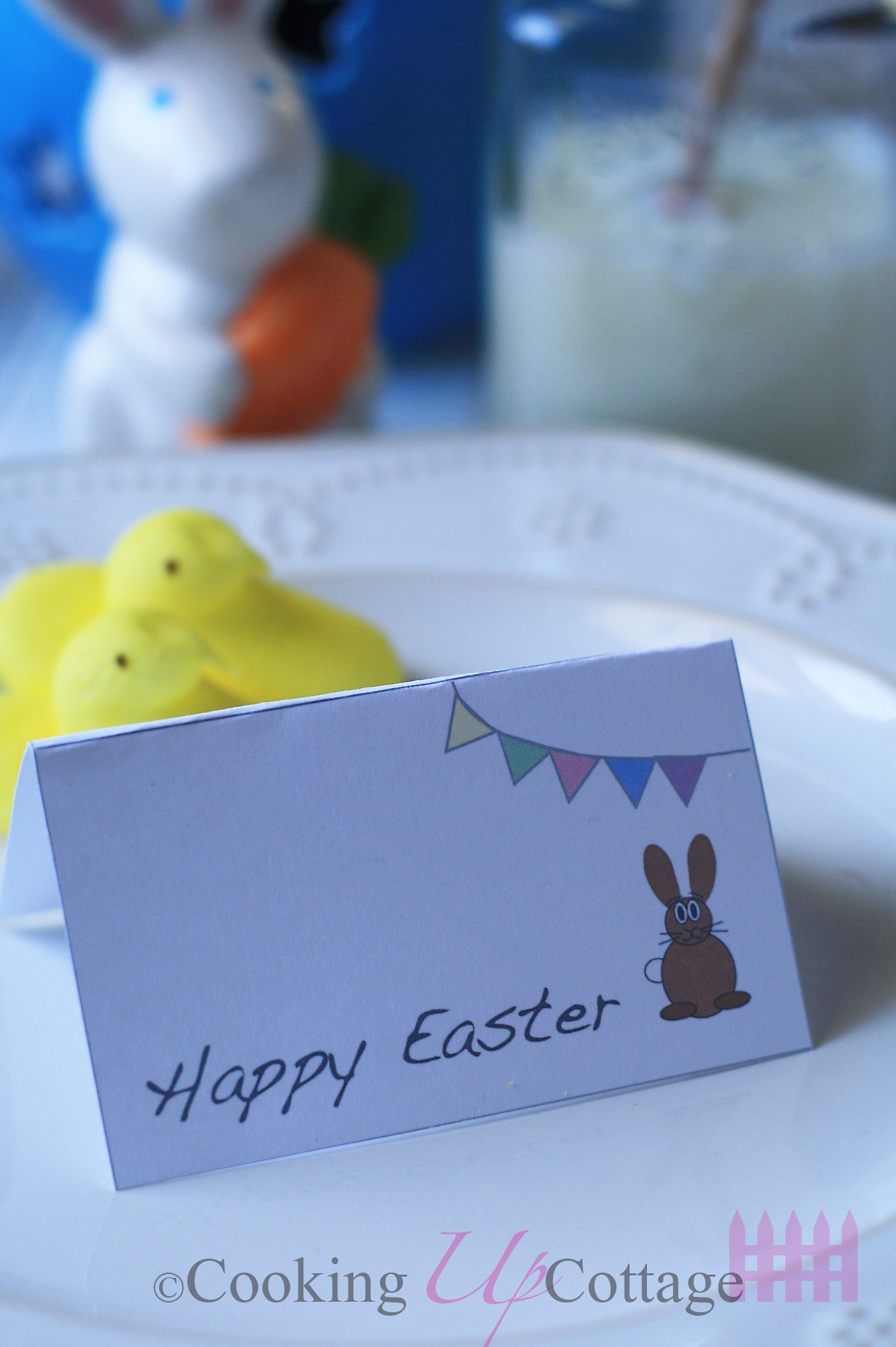 Free Printable Easter Place Cards - Cooking Up Cottage