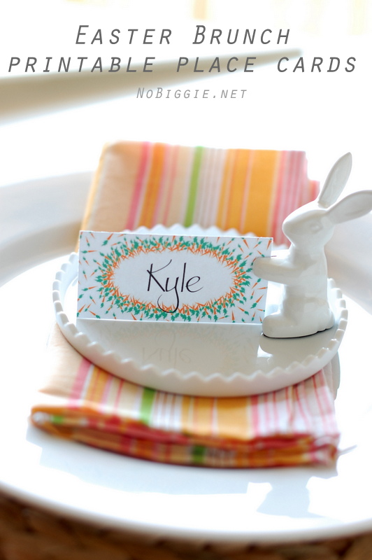 Easter Brunch place cards and banner