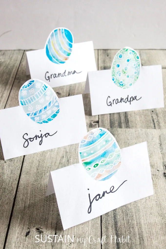 Egg-cellent Easter Place Cards Printable - Sustain My Craft Habit
