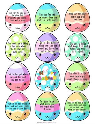 printable easter egg riddles