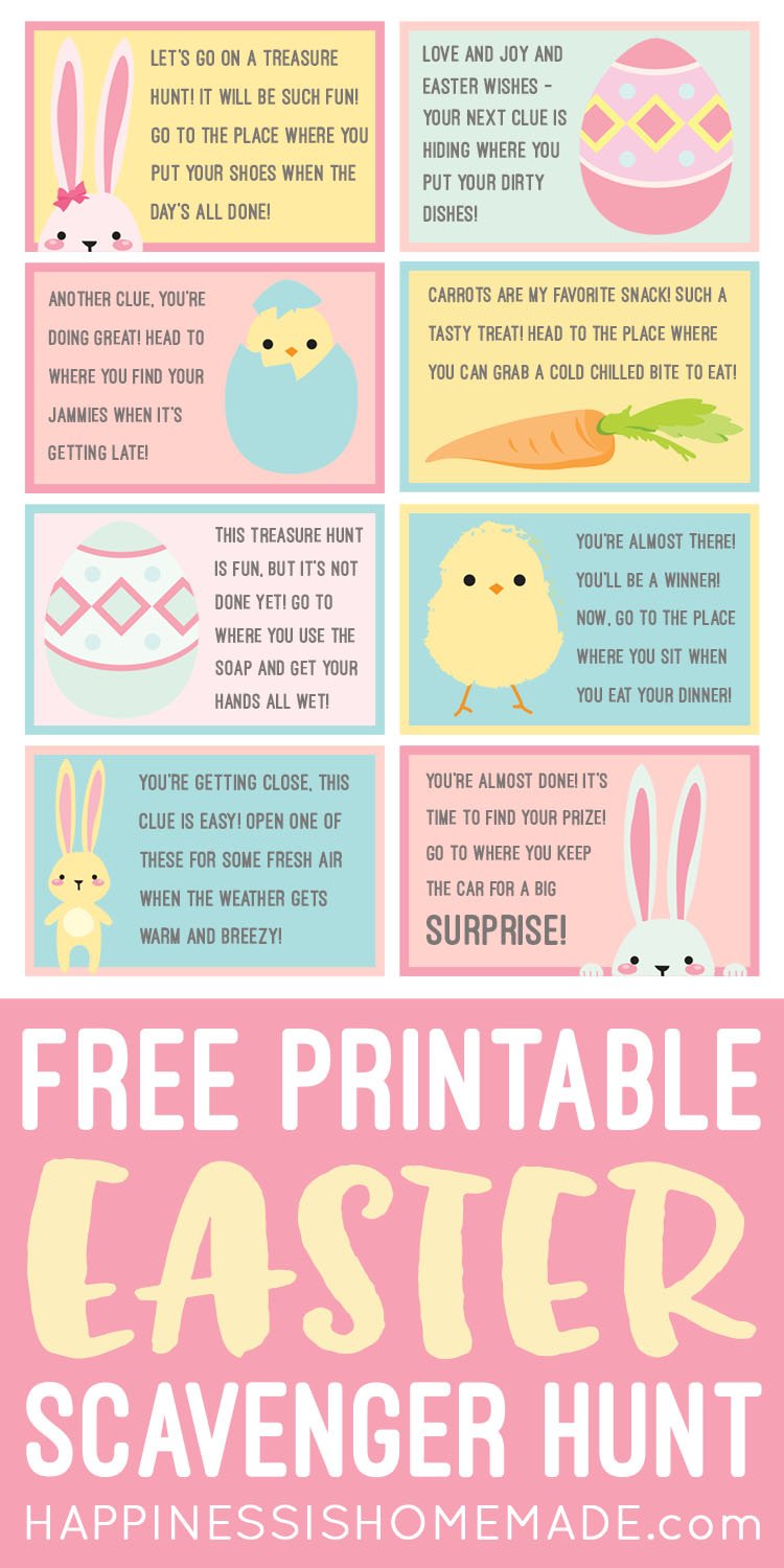 printable easter hunt riddles