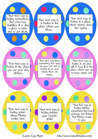 Printable Easter Egg Hunt Ideas + Clues