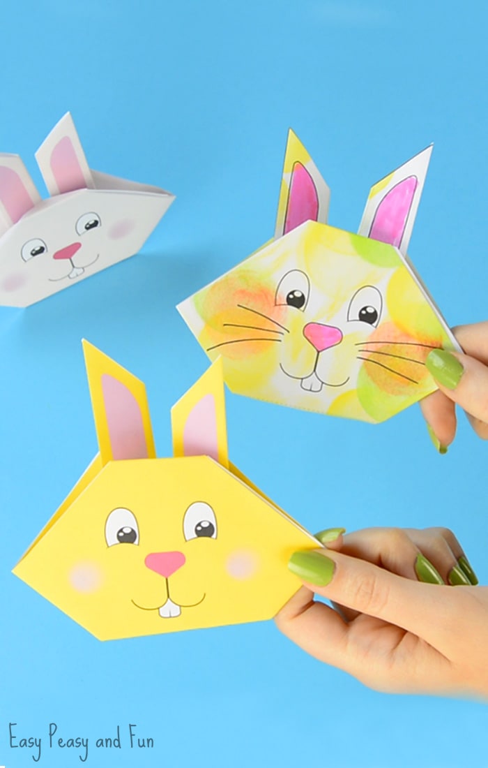 Origami Bunny Tutorial With Printable Template - Easy Peasy and Fun