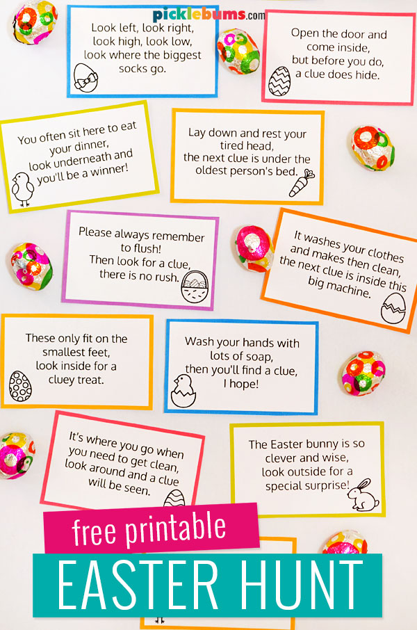 Fun Easter Hunt Printable. - Picklebums