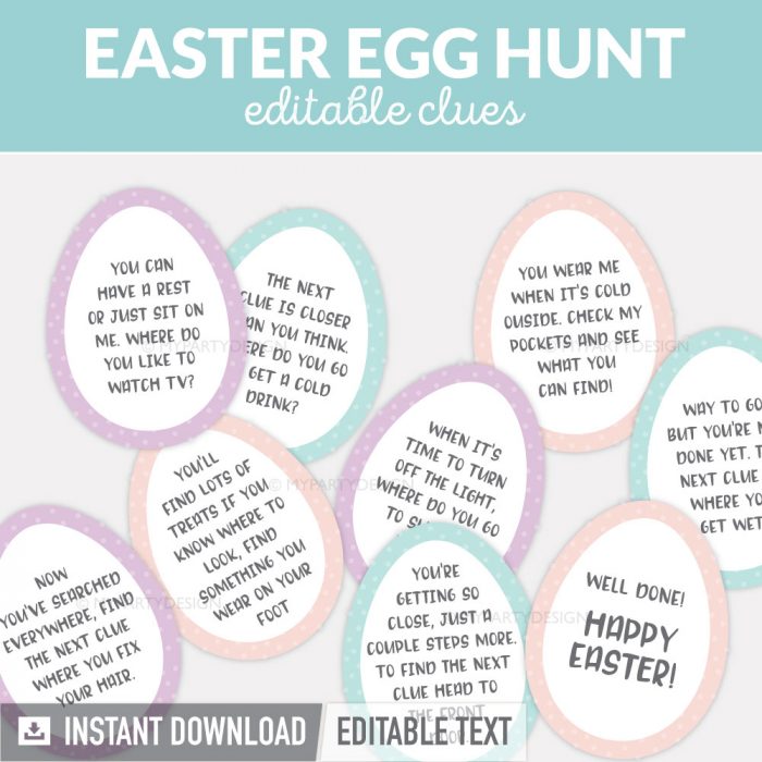 printable easter scavenger hunt ideas