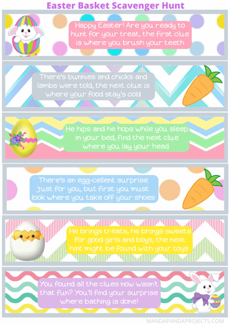 printable easter scavenger hunt ideas