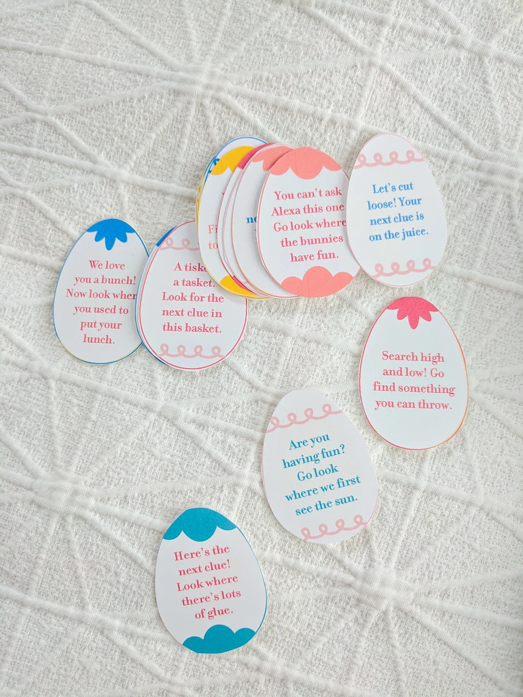 printable easter scavenger hunt riddles