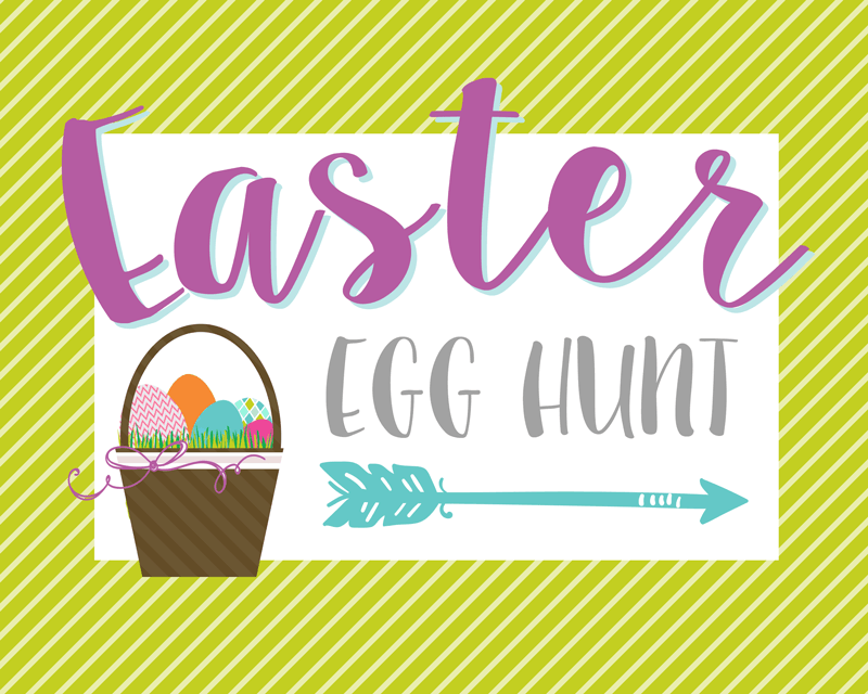 Egg Hunt Printable Signs - Lets DIY It All - With Kritsyn Merkley