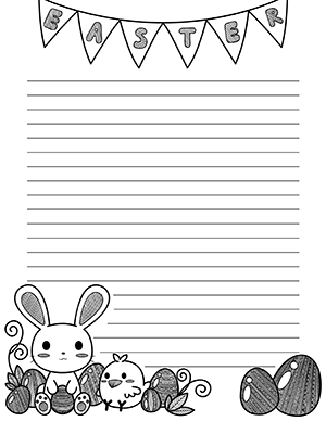printable easter stationery