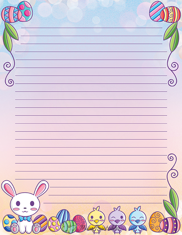 printable easter stationery