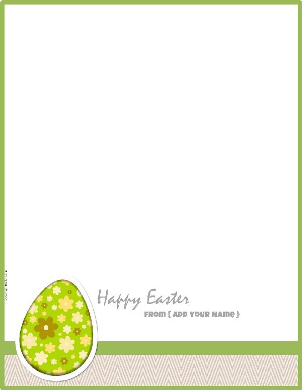 printable easter stationery