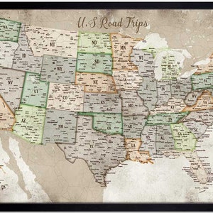 Eastern Us Road Map - Etsy