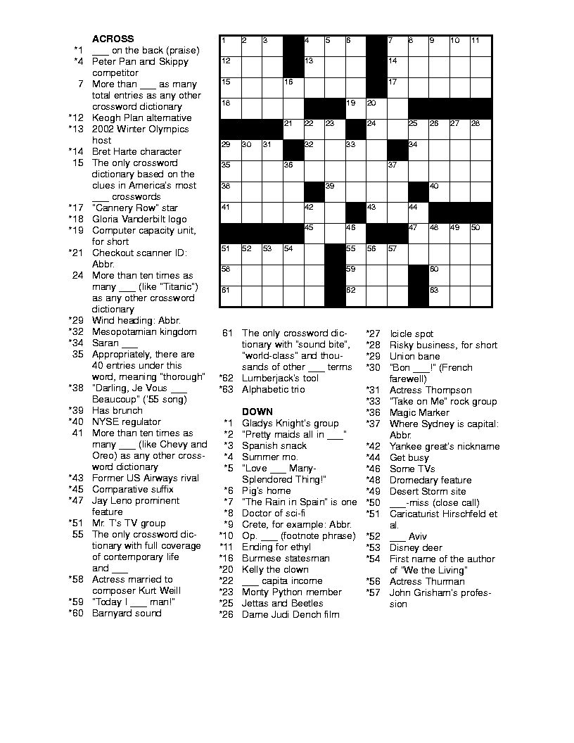 printable easy medium crossword puzzles