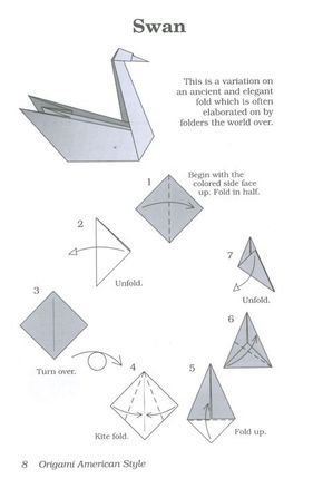printable easy origami swan instructions