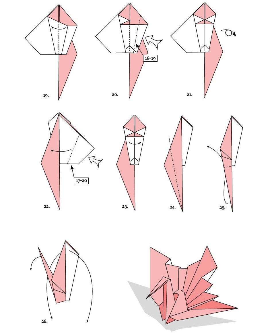 printable easy origami swan instructions