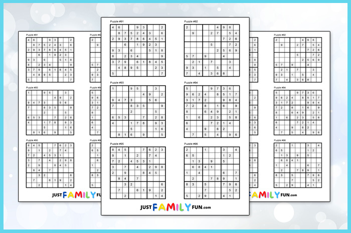 108 Free Printable Easy Sudoku Puzzles | Just Family Fun