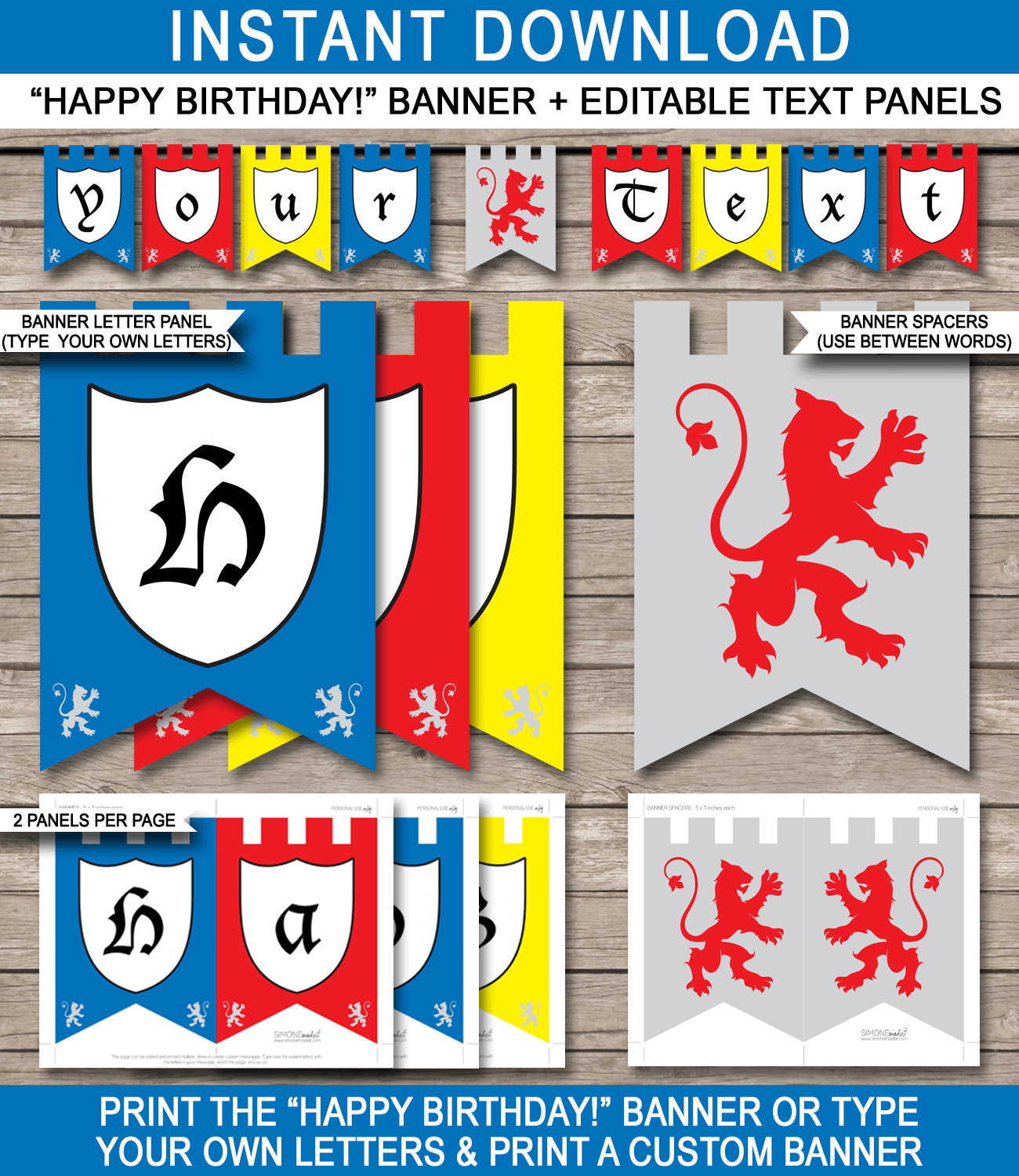 printable editable banner