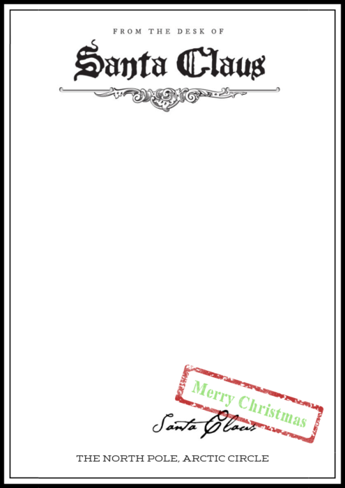 Free Christmas Letter templates {from the elves &  Santa!} - Super ...