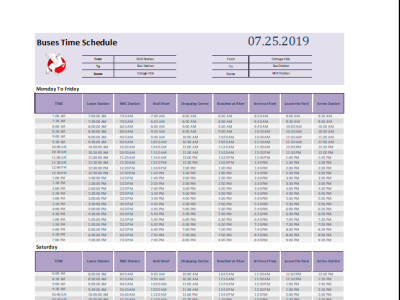 Free printable editable schedule, Download Free printable editable ...