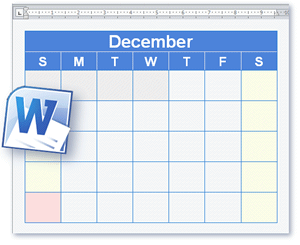 Calendar Template - Blank &  Printable Calendar in Word Format