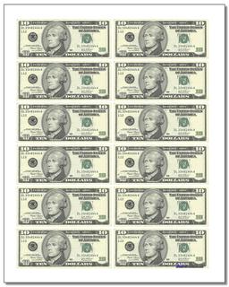 Money: Printable Play Money