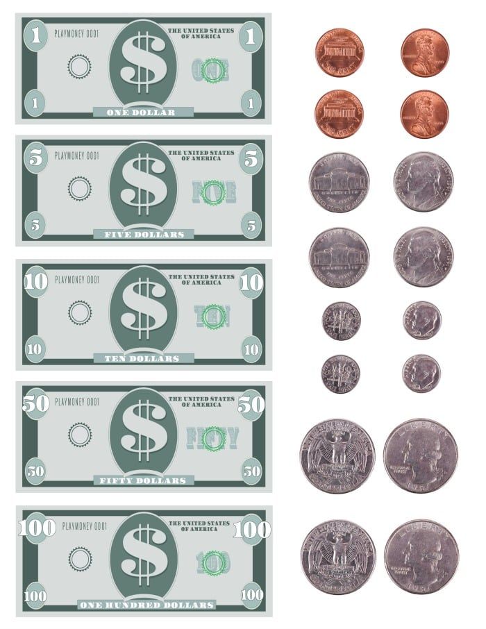 Free Printable Play Money Template - Freebie Finding Mom