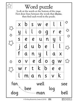 Word puzzle! | Kindergarten, Preschool Reading, Writing Worksheet ...