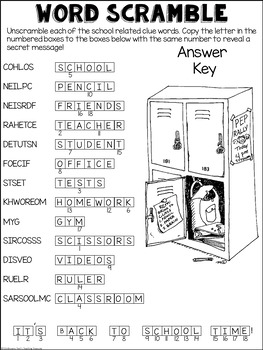 Back to School Puzzle FREE - Printable by TchrBrowne | TPT