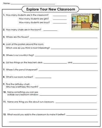 Printable Back to School Activity