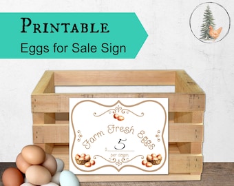 printable eggs for sale sign