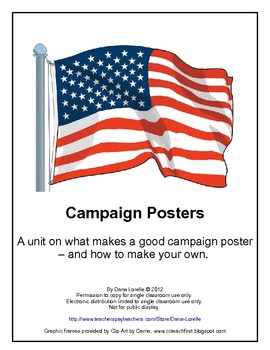 Election Campaign Posters -- compare, then make your own! | TPT