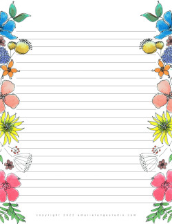 Free Printable Stationery Borders (&  Matching Envelope Liners ...