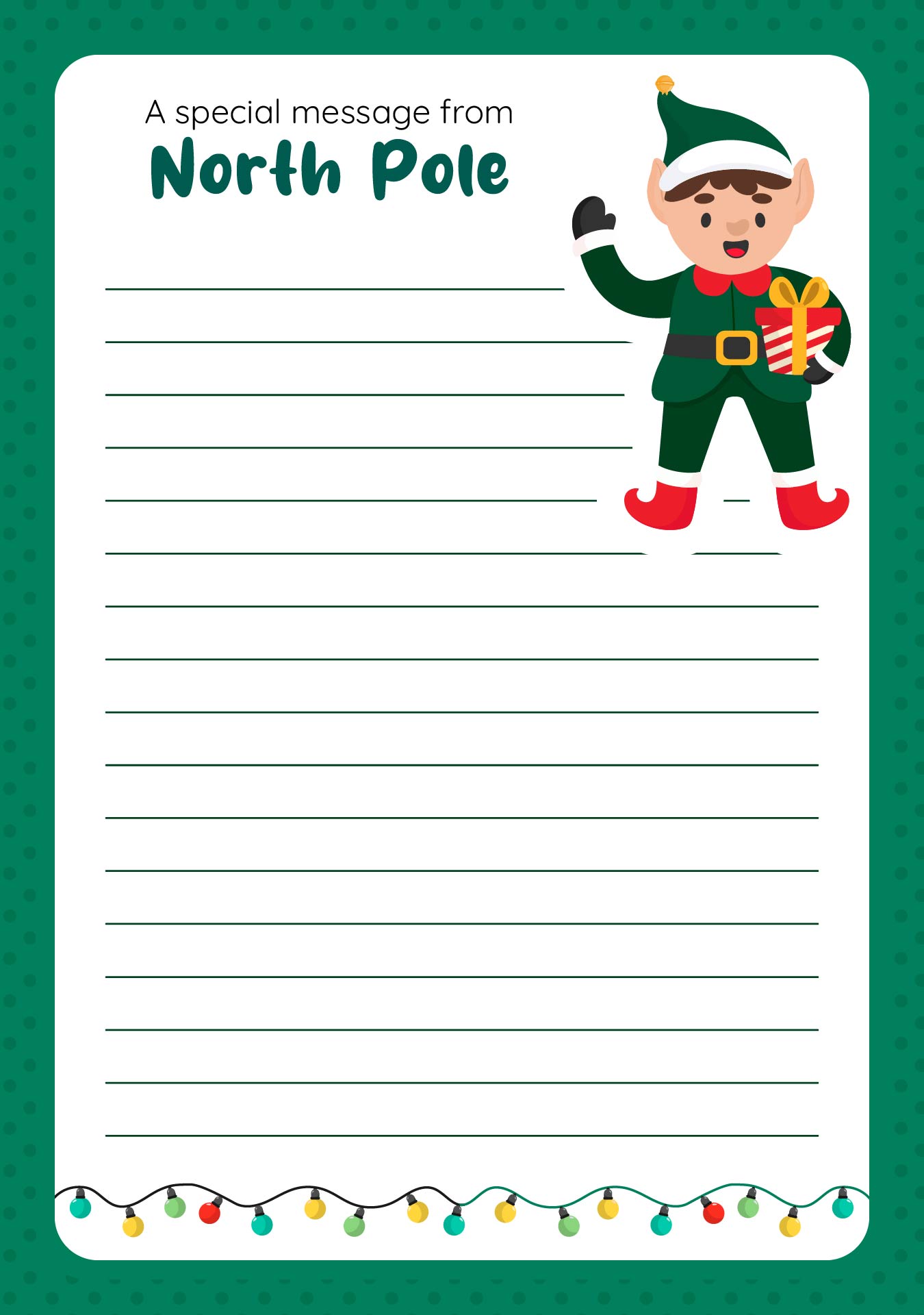 Christmas Elf Writing Paper - 15 Free PDF Printables | Printablee