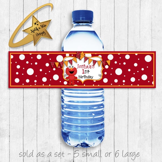 printable elmo water bottle labels