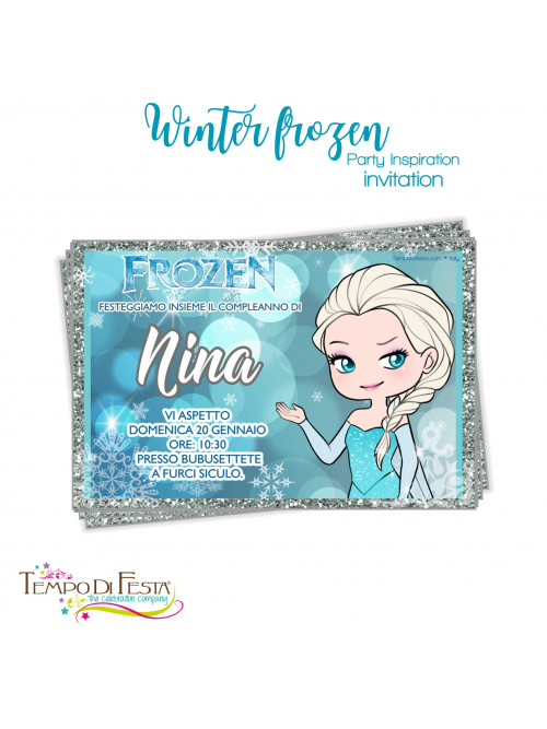 Frozen Elsa Winter printable invitations