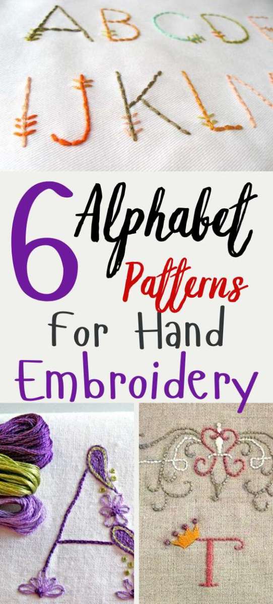 6 Alphabet Patterns For Hand Embroidery - Needle Work