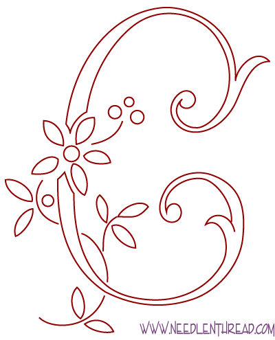 Free Pattern: Monogram for Hand Embroidery - The Real C ...