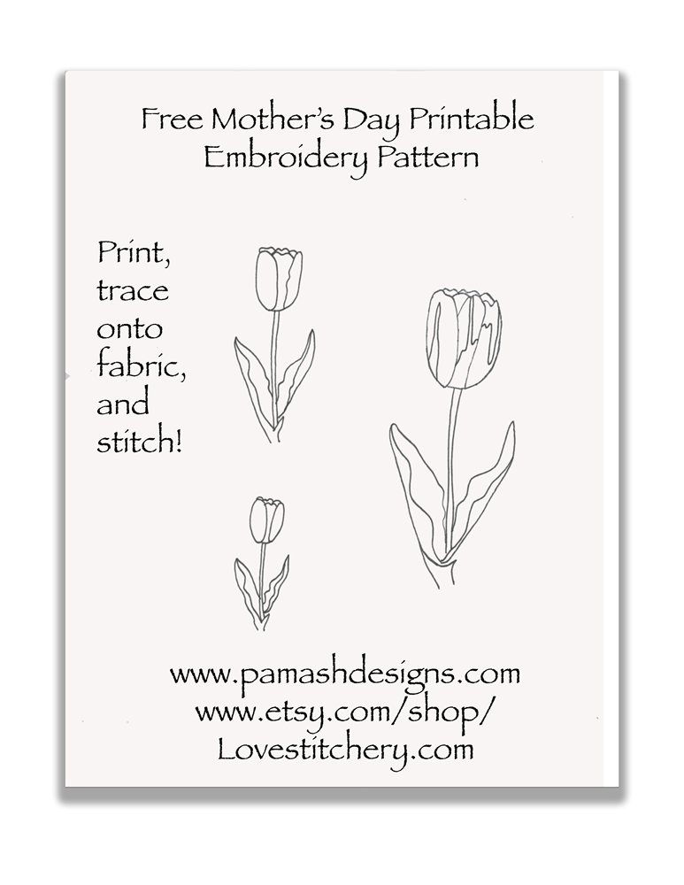 HAPPY MOTHERS DAY! A FREE PRINTABLE EMBROIDERY PATTERN — Pam Ash ...