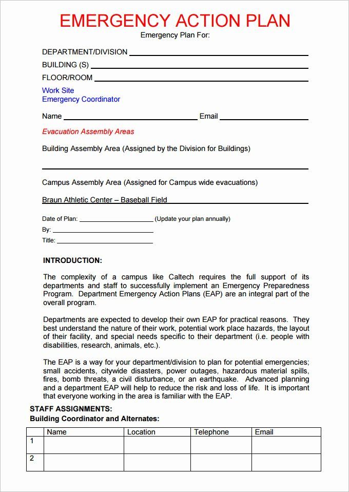 30 Emergency Management Plan Template