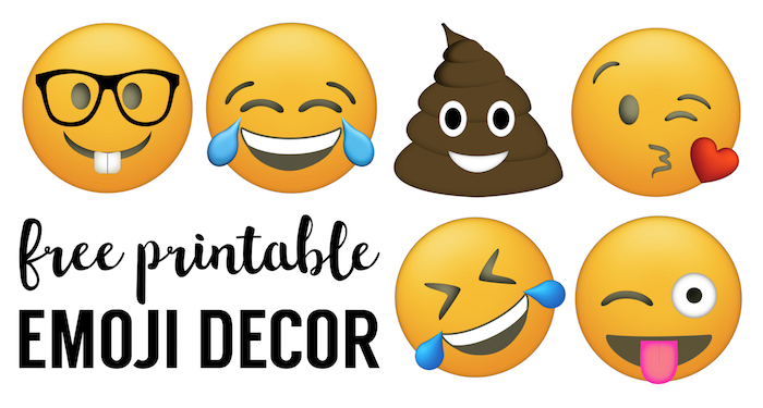 Emoji Faces Printable {Free Emoji Printables} - Paper Trail Design