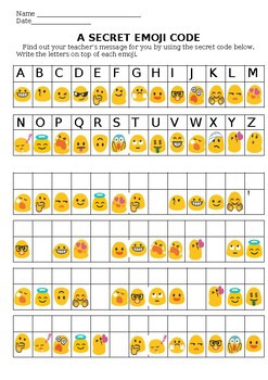 Emoji codes | TPT - Worksheets Library