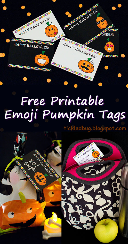 Tickled by the Creative Bug: Free Printable Emoji Pumpkin Tags for ...